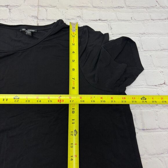 Eileen Fisher Short Sleeve Tee T-Shirt Top XL X-Large Tencel Lyocell C025 -30 - Picture 3 of 14